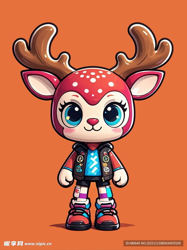 可爱小鹿卡通形象