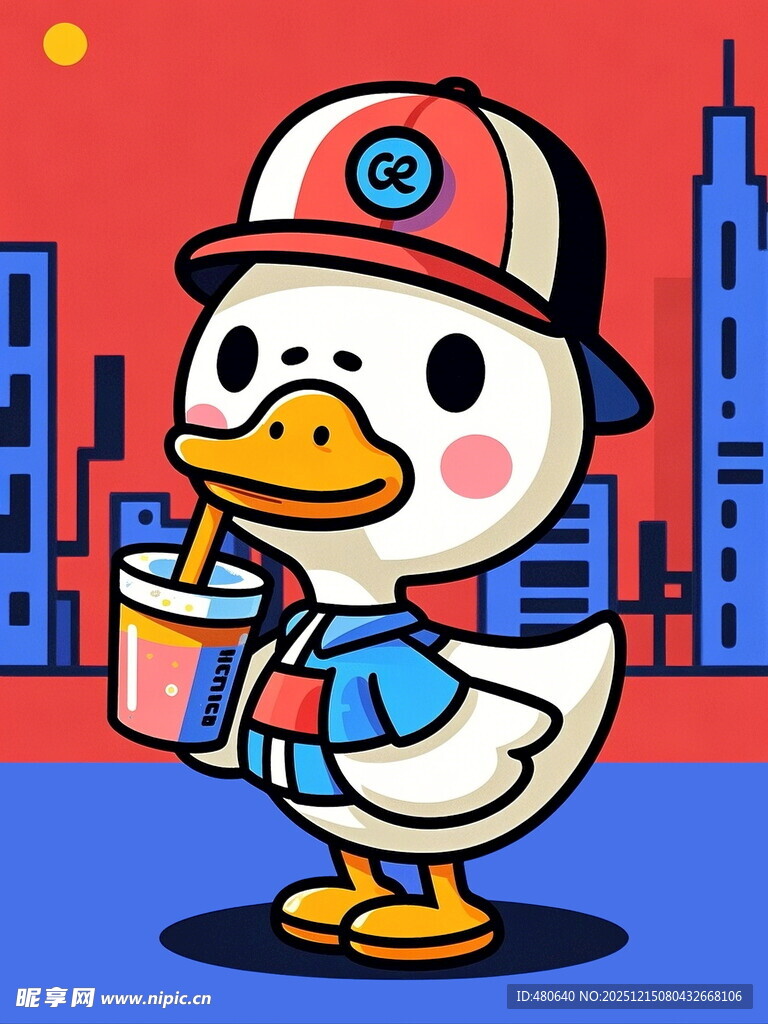 潮酷鸭仔手持饮料站城市