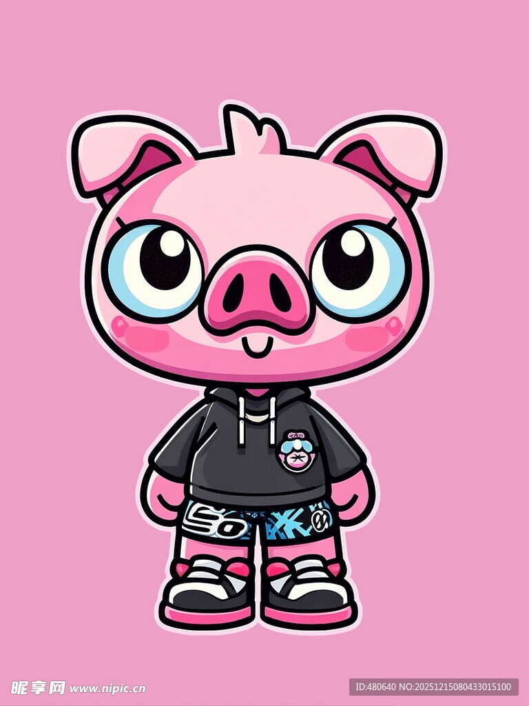 潮流小猪卡通形象