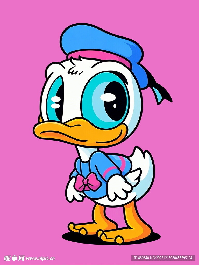 可爱卡通小鸭形象