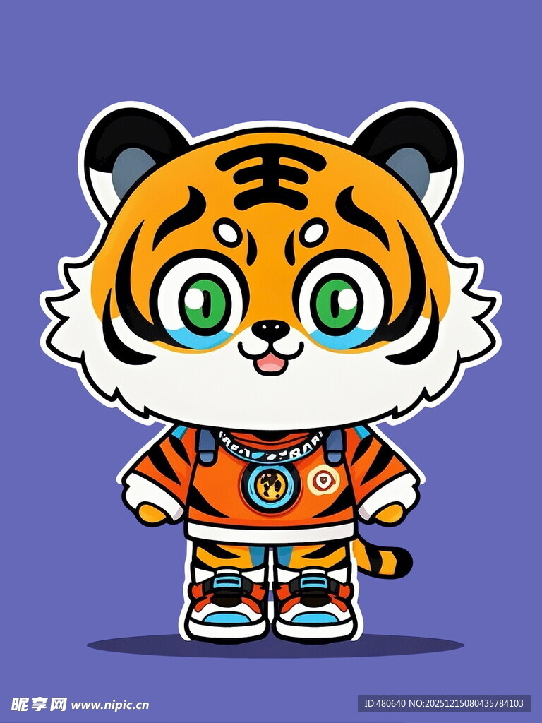 可爱卡通小老虎形象设计