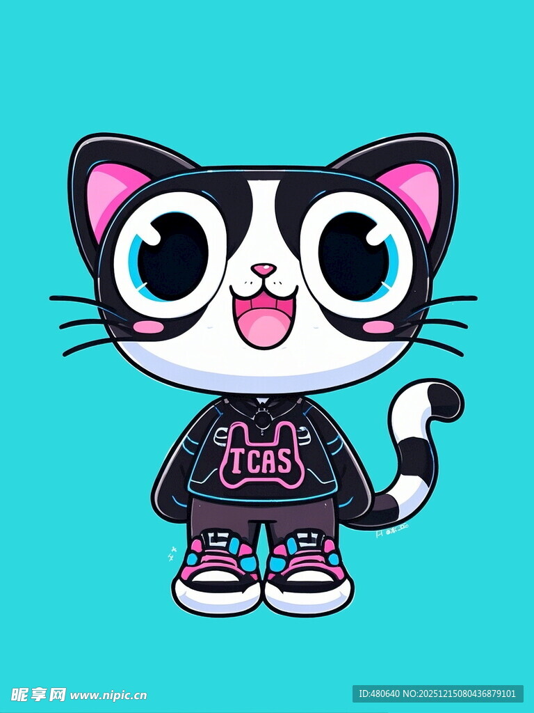 可爱卡通猫咪时尚装扮