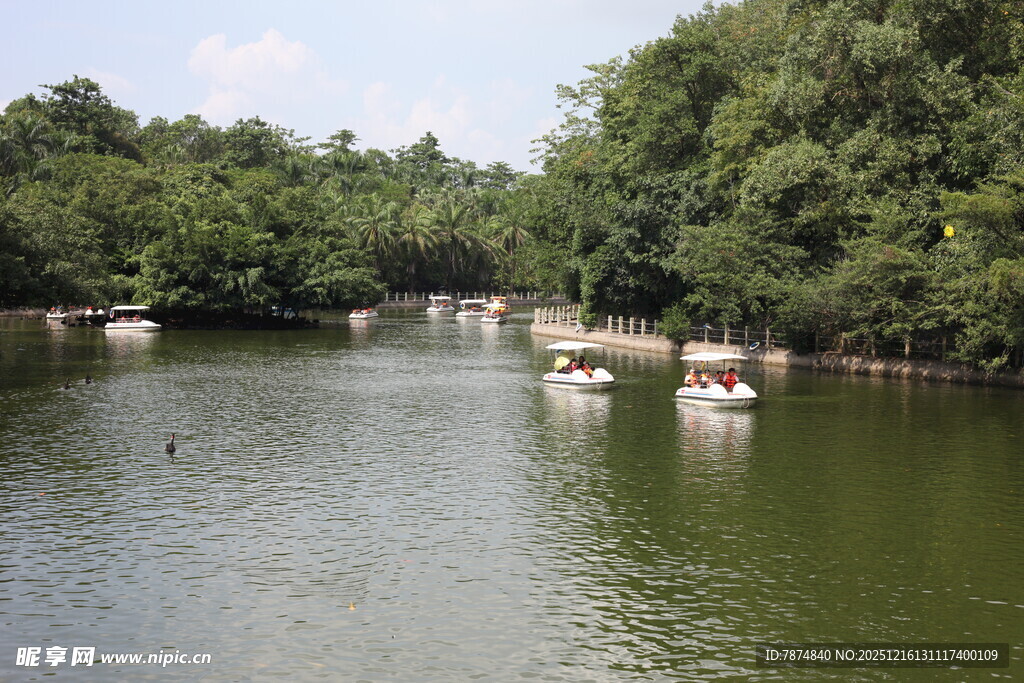 湖畔游船尽享自然之美