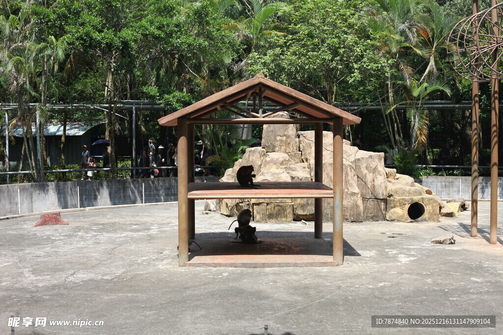 户外木质凉亭景观