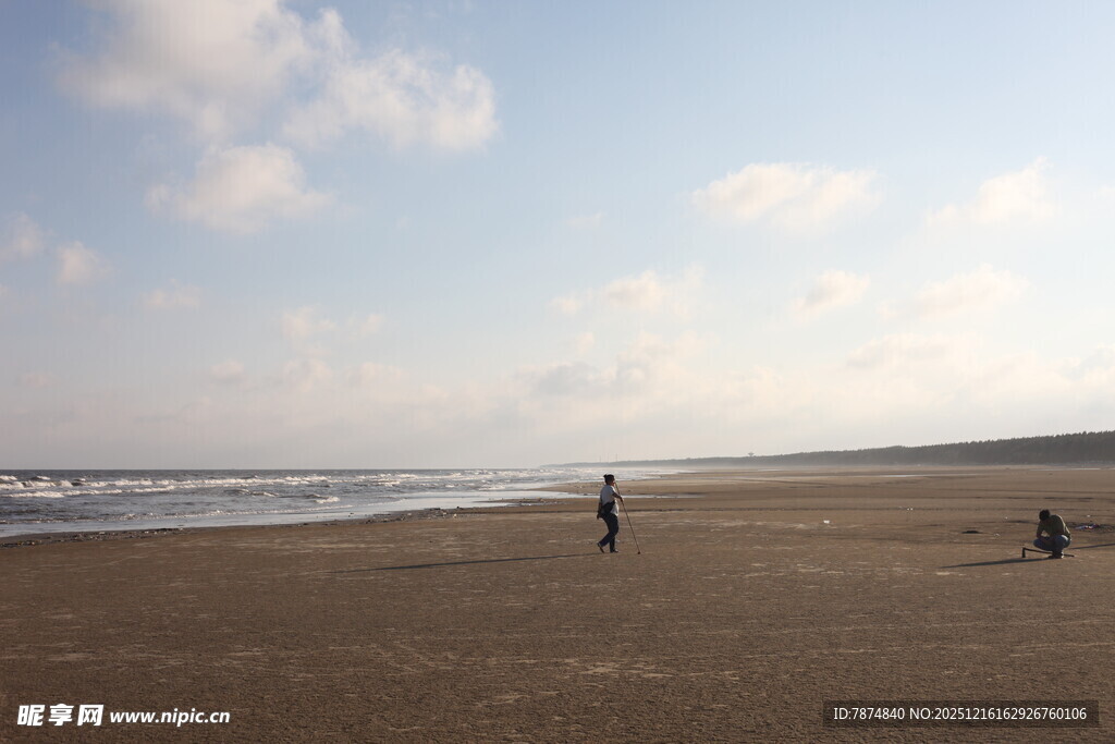 海边漫步场景