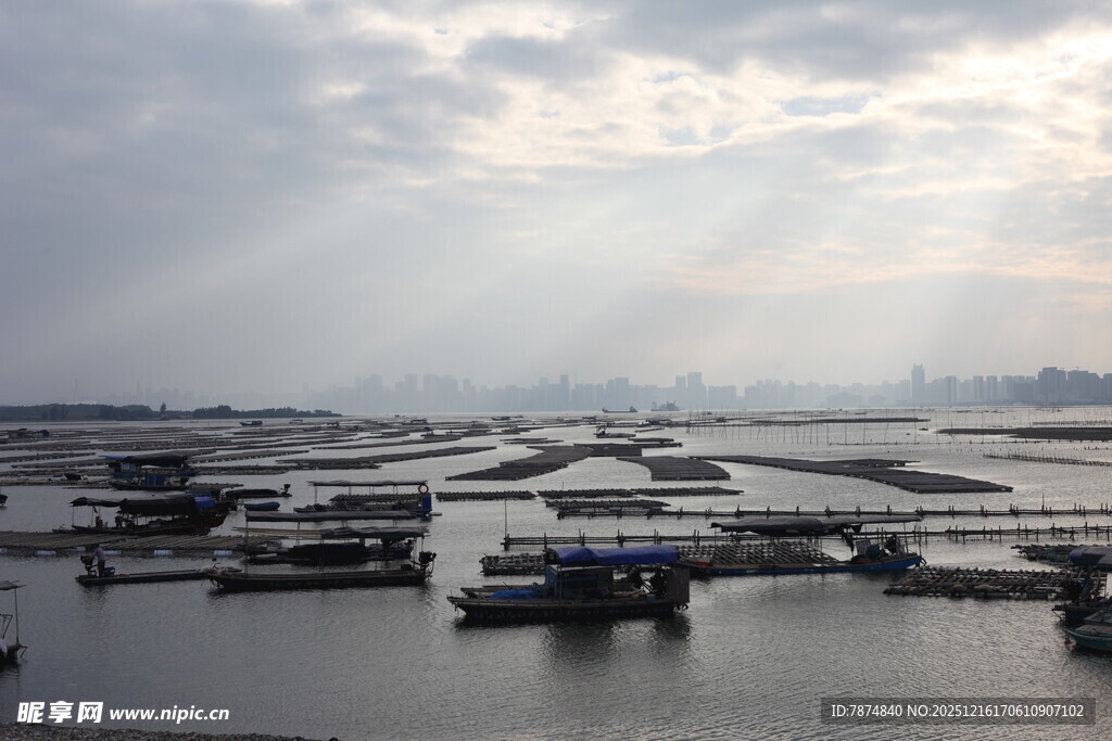 海上船只码头风景