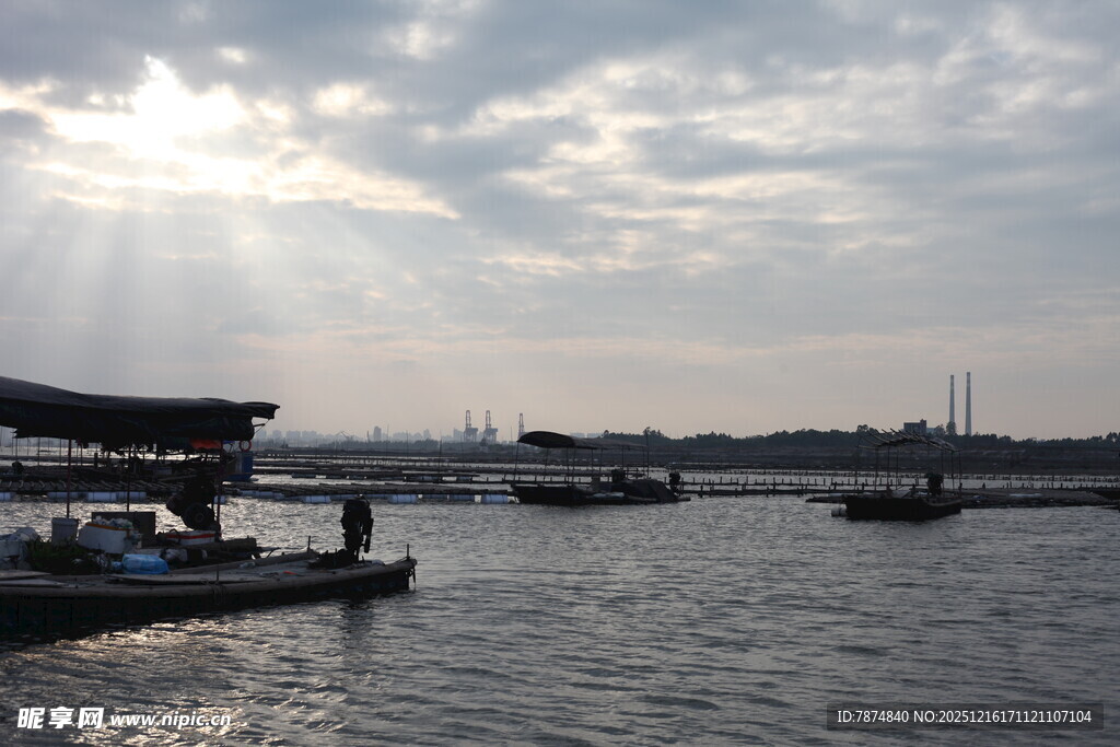 海港日落美景