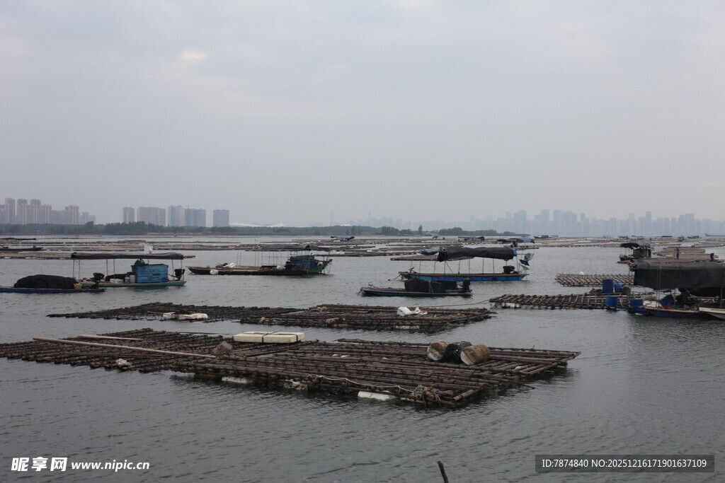 水上渔排景观