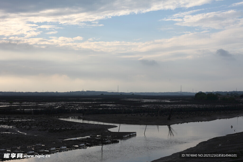 河畔风景 宁静开阔之景