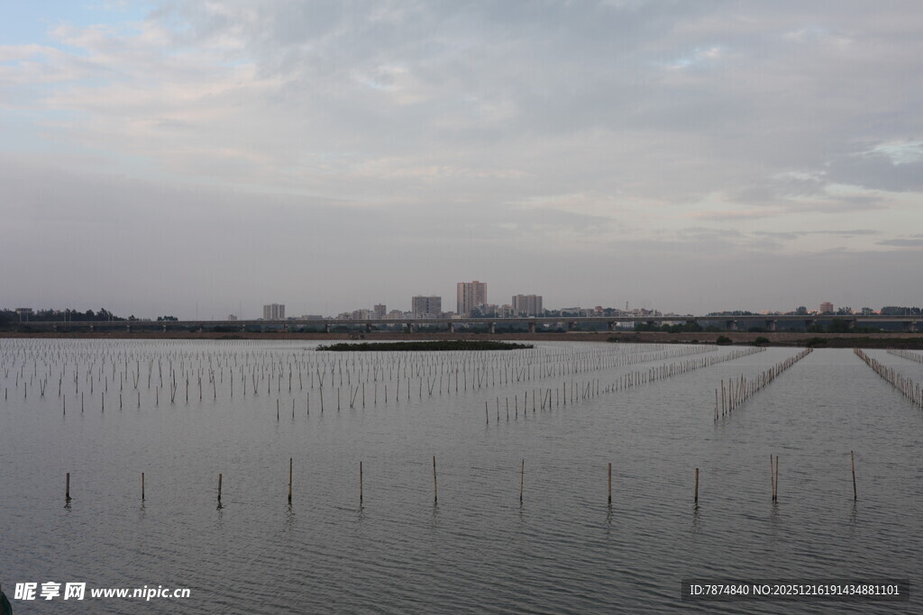 湖畔城市远景
