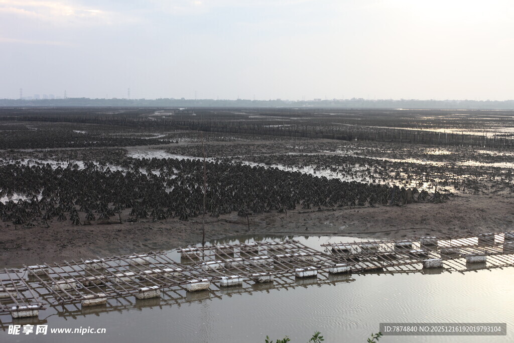 俯瞰滨水城镇景观