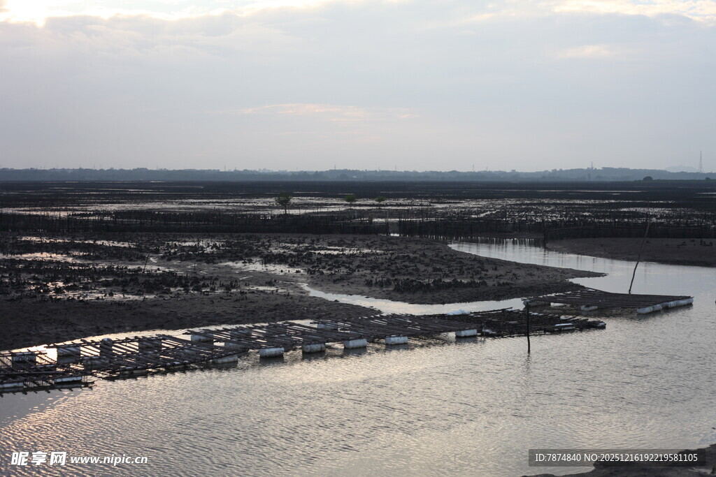 俯瞰河畔城镇景观