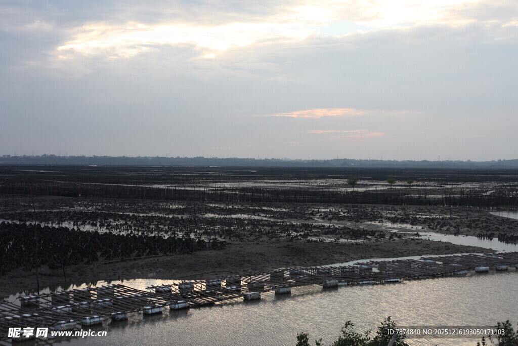 俯瞰城郊河流与聚落景观