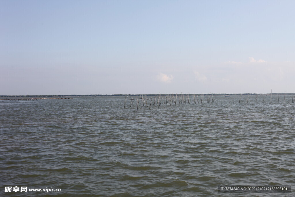 广阔平静的海面景观