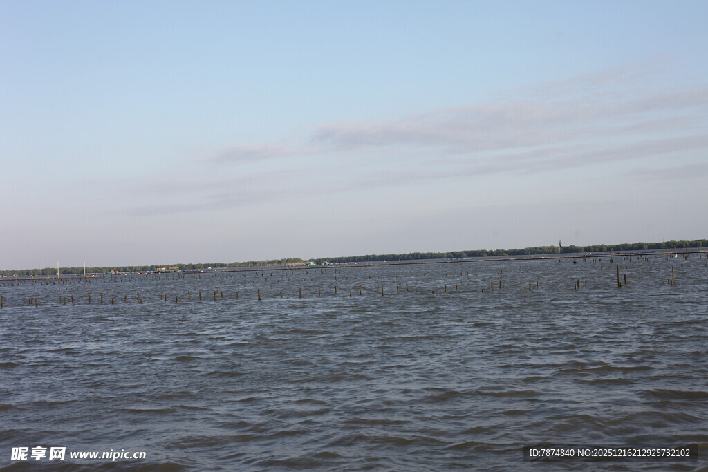 广阔水域与天际线景观