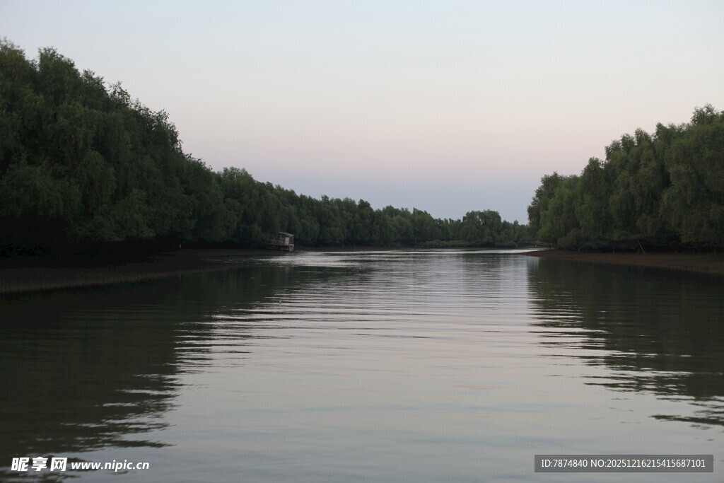 宁静河畔的自然美景