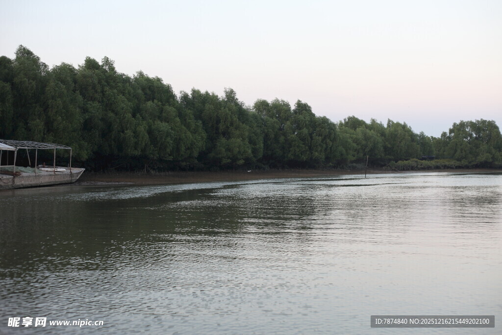 宁静河畔的自然景致