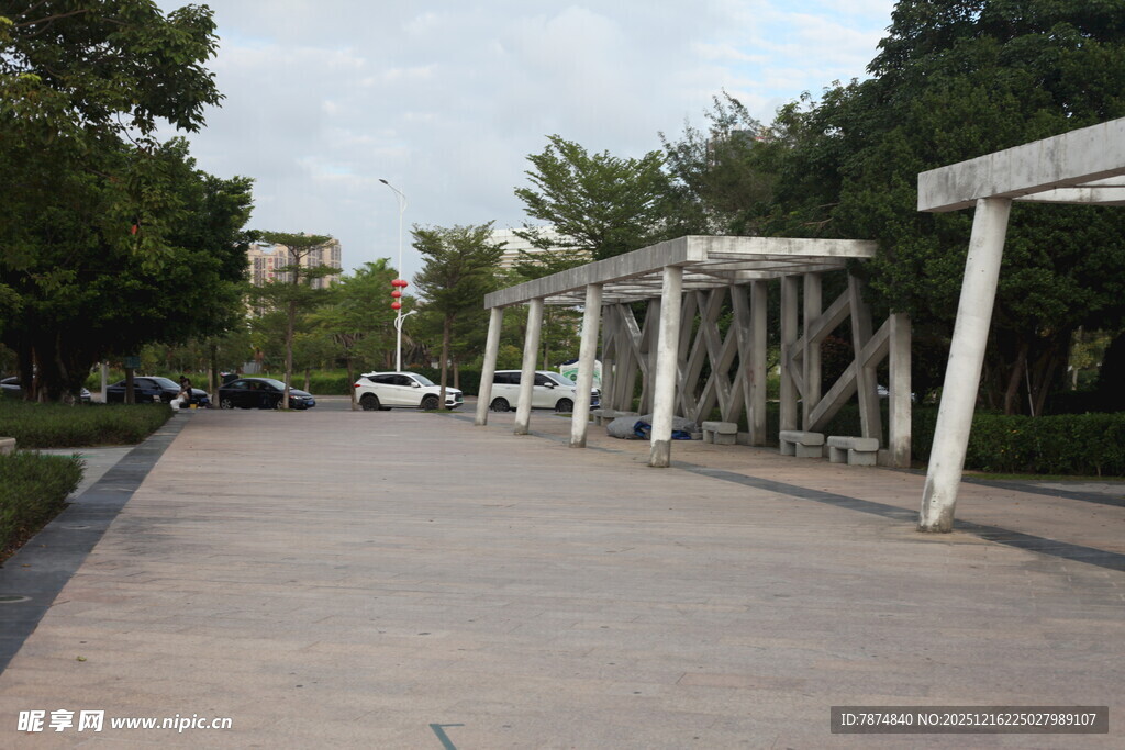 户外休闲长廊景观