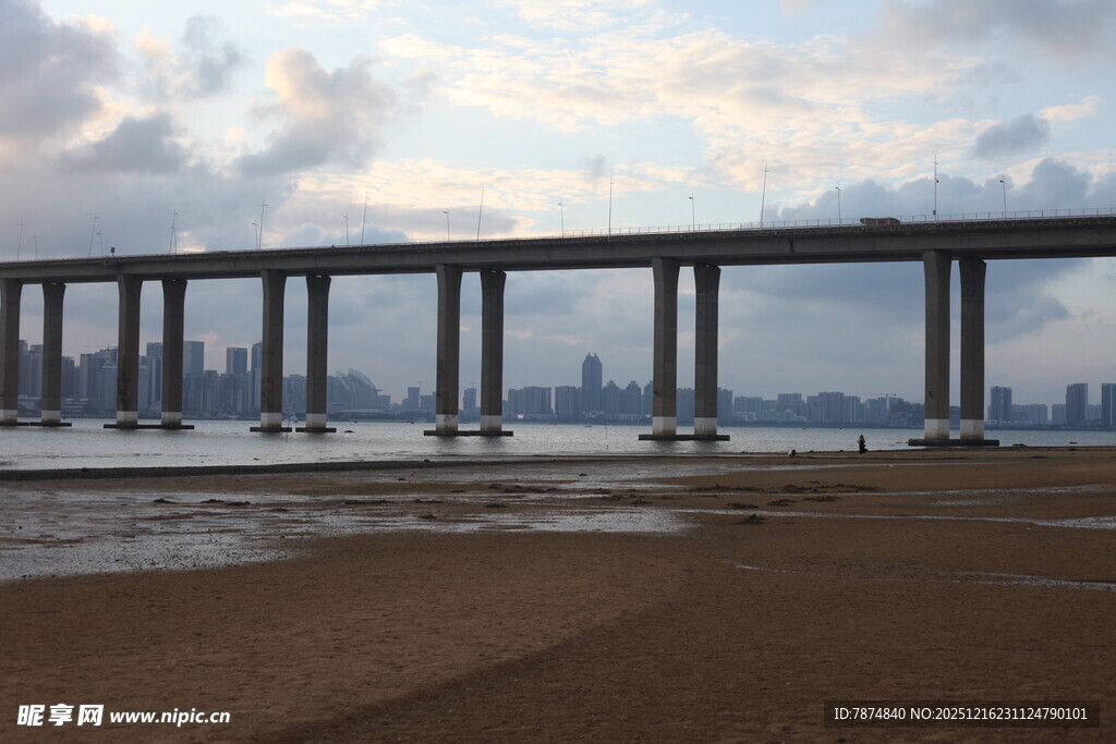 海滨大桥下的美丽景致