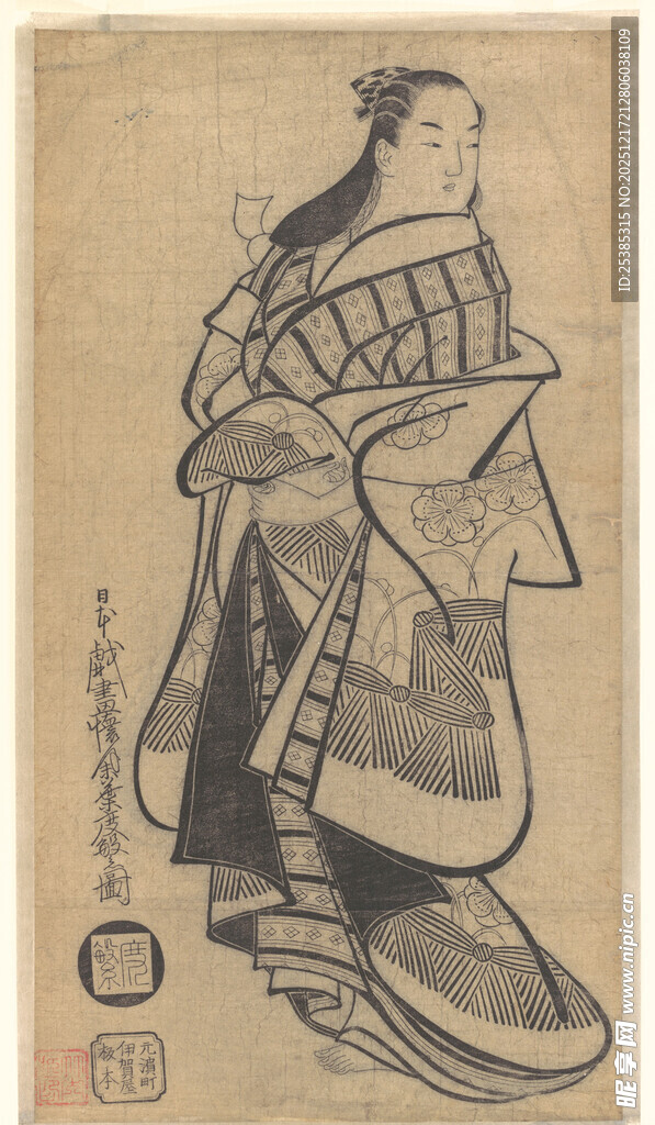 古代持盾武士画像