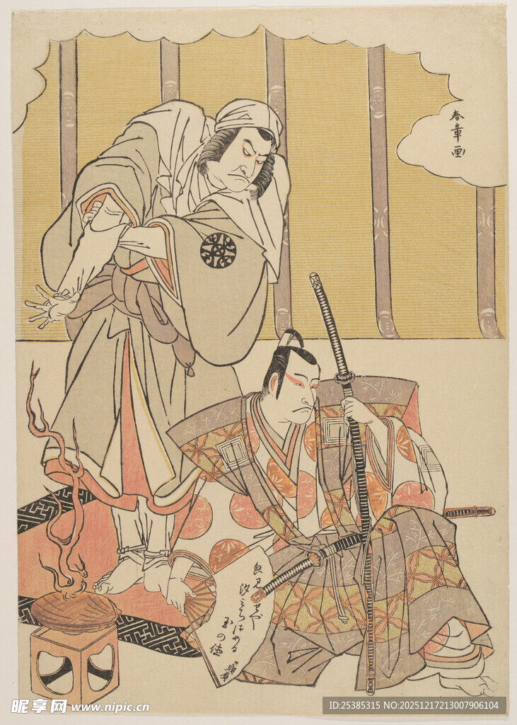 日本传统绘画中的人物场景