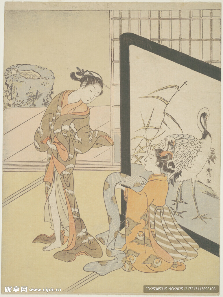 古代室内人物场景图