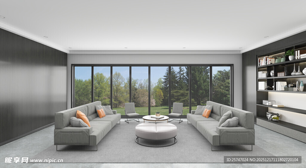 现代简约风客厅宽敞明亮