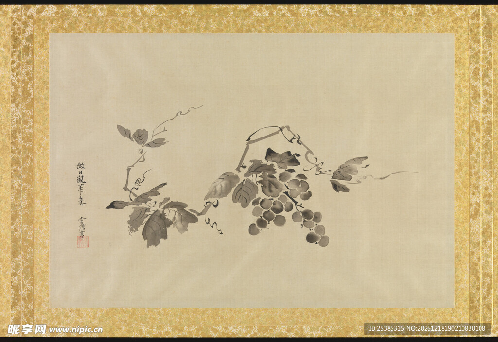 中式花鸟国画艺术作品