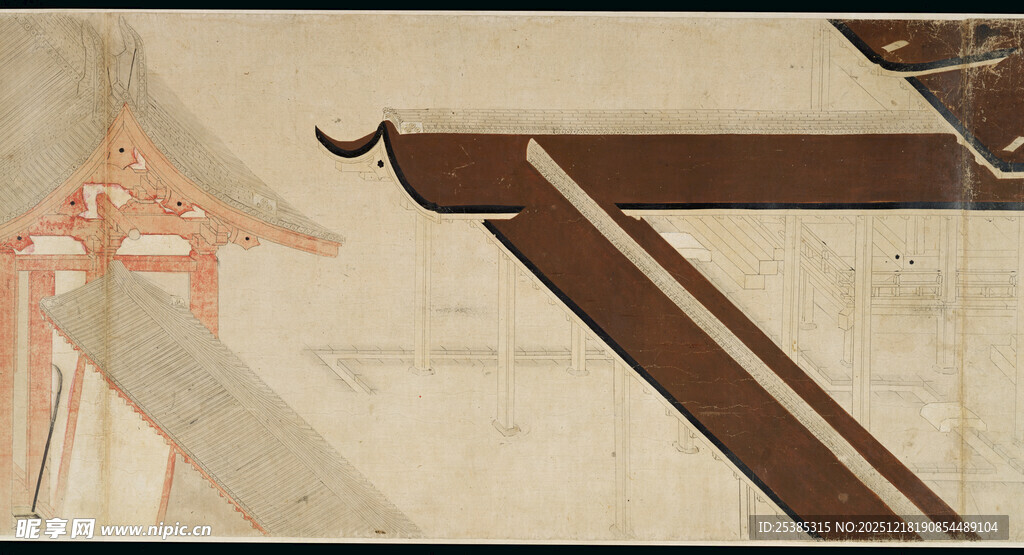 中式古建筑屋檐一角