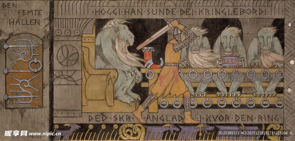 古埃及壁画中的人物场景