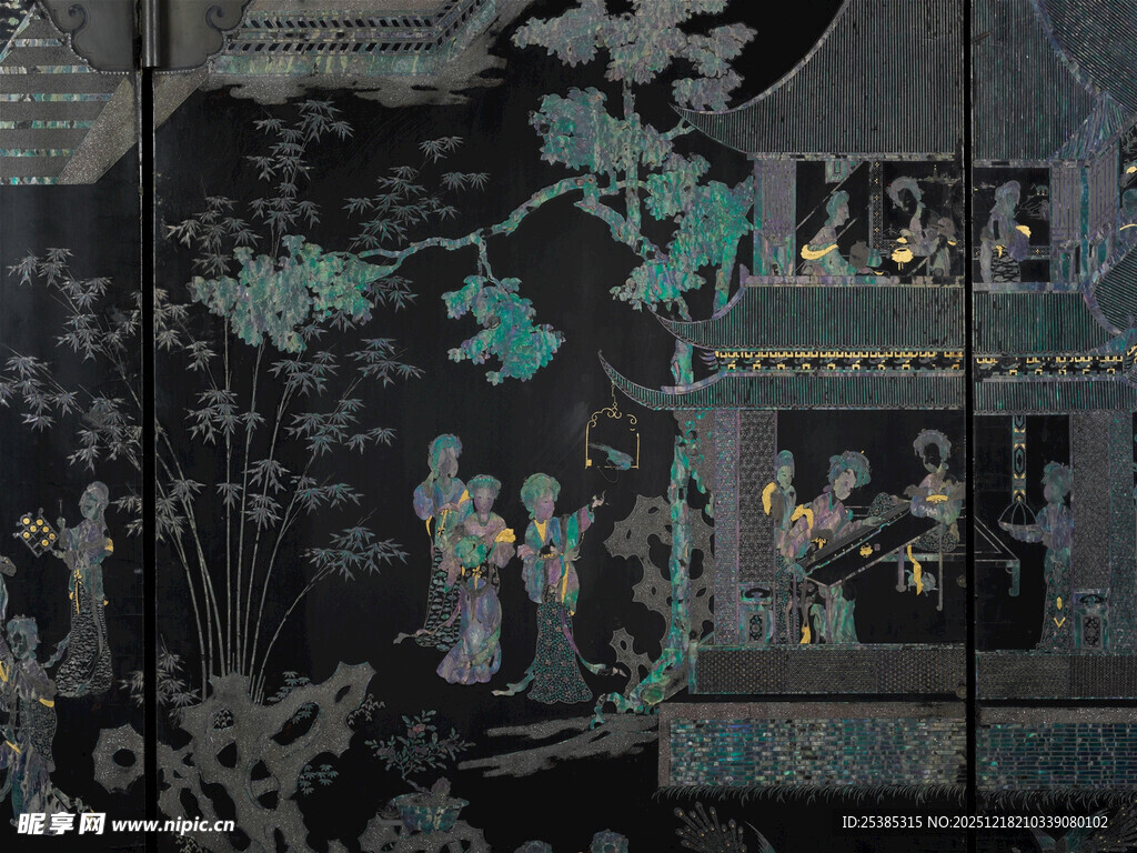 中式古典屏风装饰画