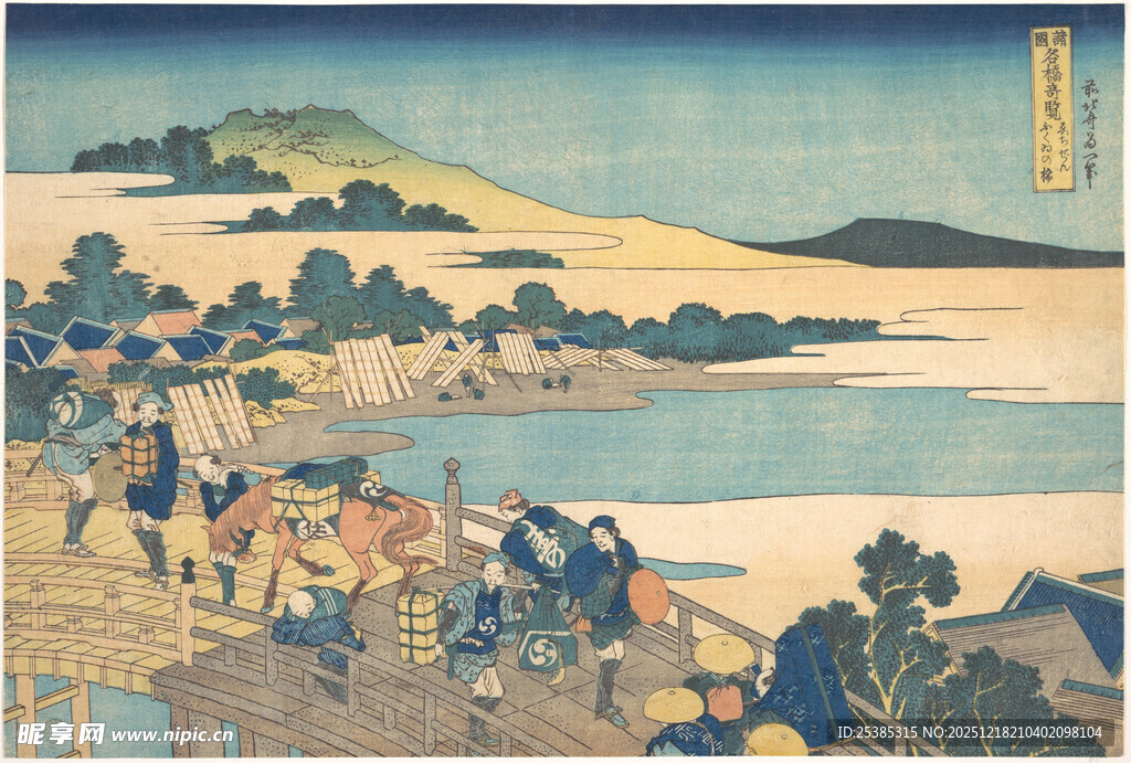 日本传统风景绘画场景