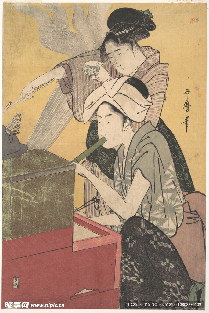 日本传统女性装扮场景