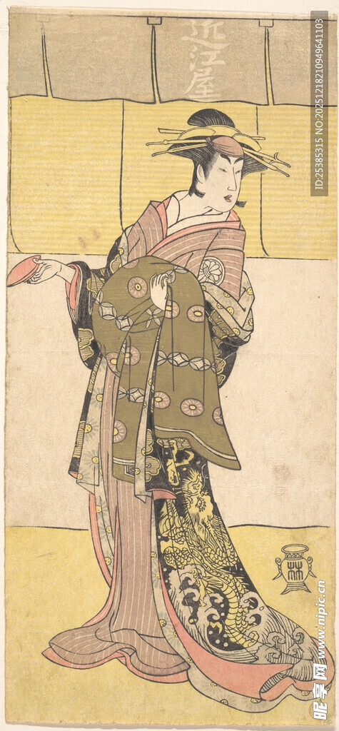 古代和服女子优雅姿态