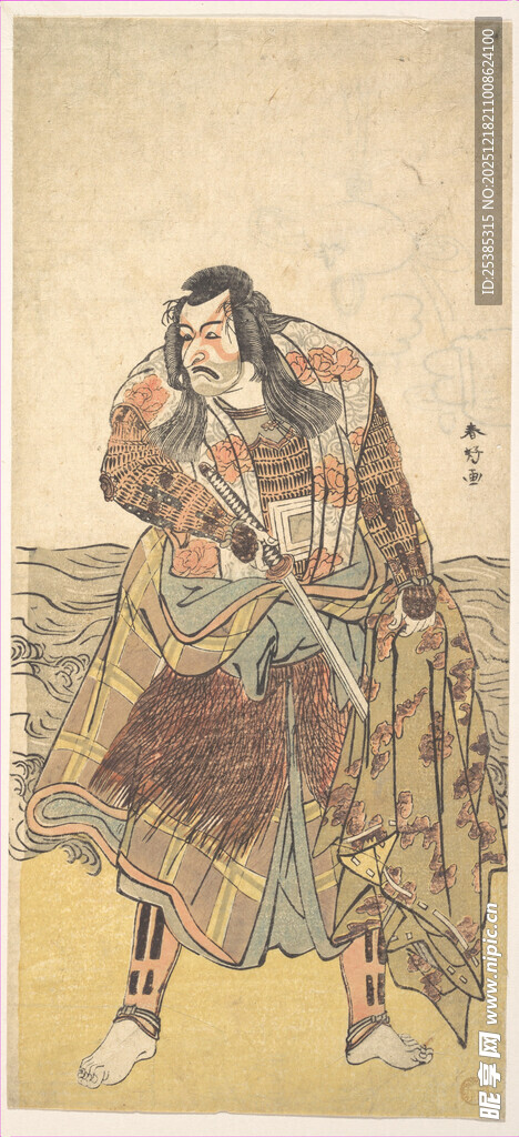 古代人物倚靠场景图