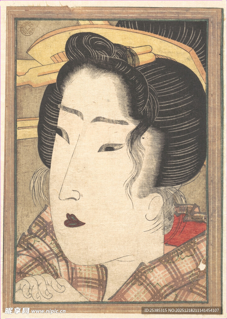 日本传统艺伎肖像画