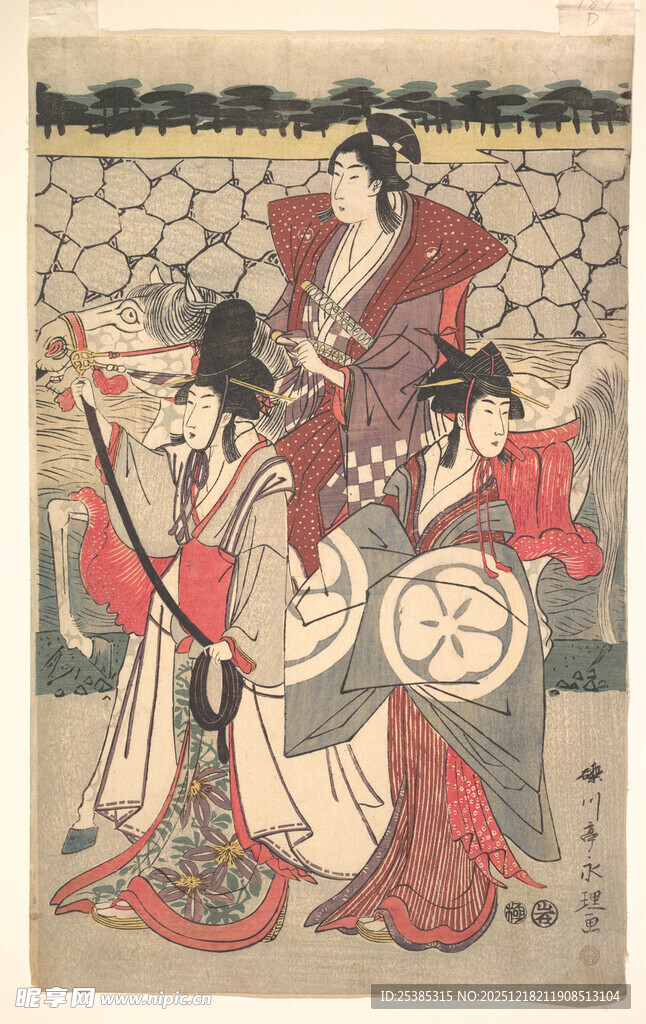 日本传统浮世绘人物场景