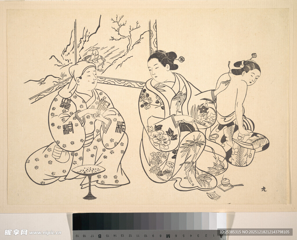 古代人物图案画作