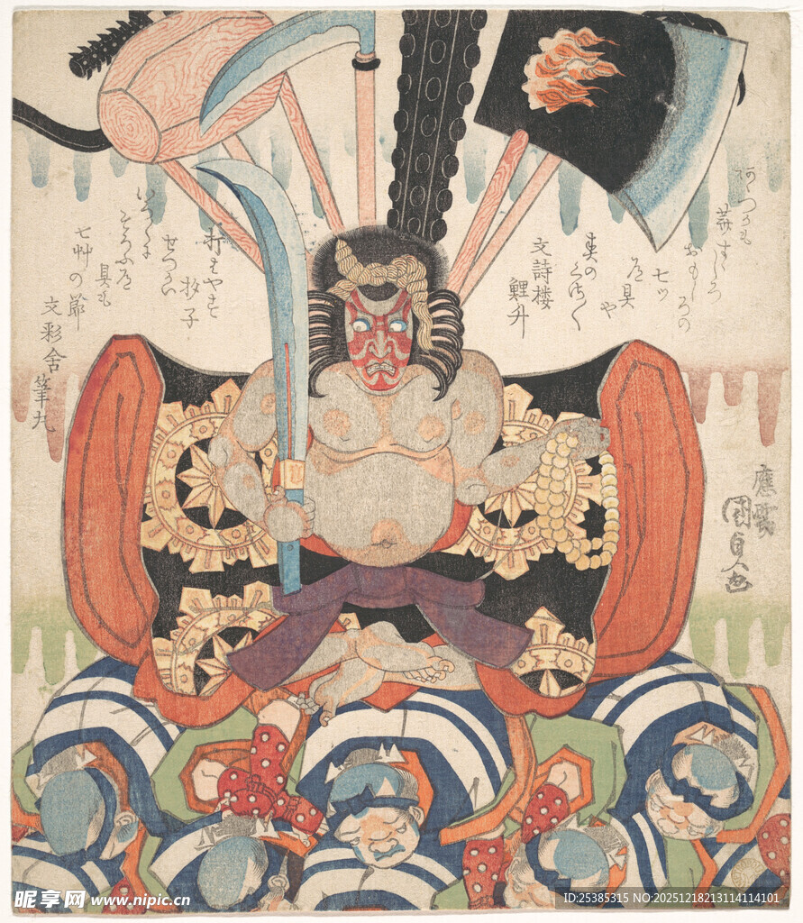 日本传统浮世绘武士形象