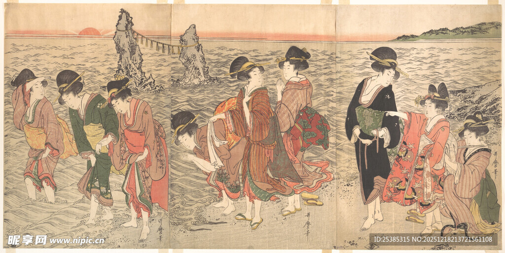 日本传统服饰人群出行场景