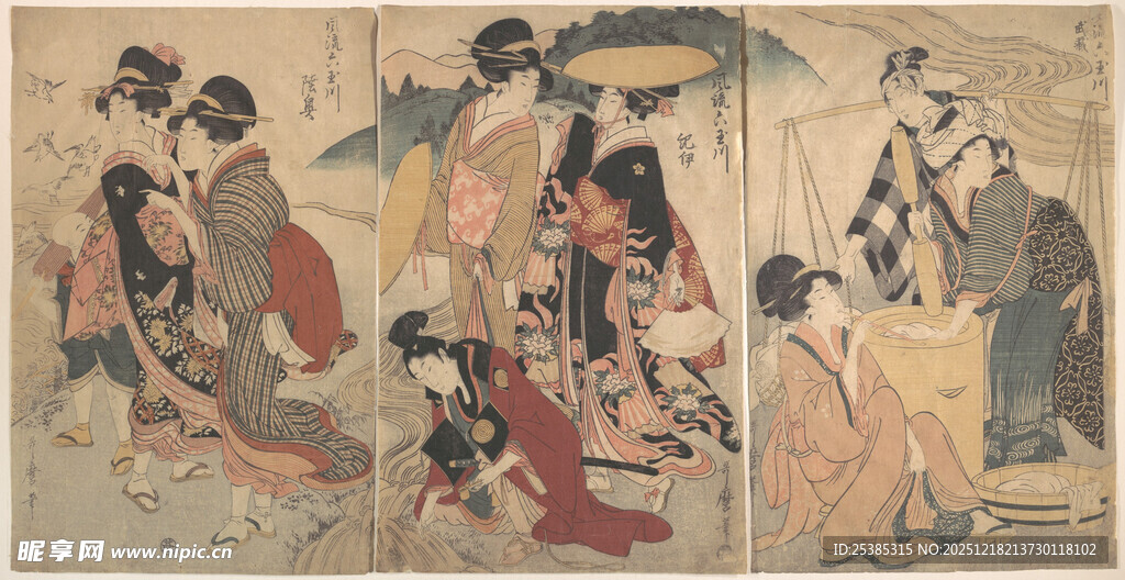 古代人物场景绘画