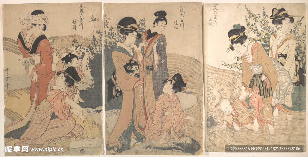 古代人物场景绘画