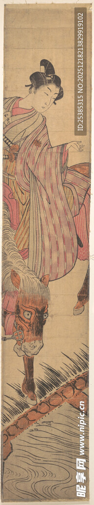 古代山水花鸟屏风画作