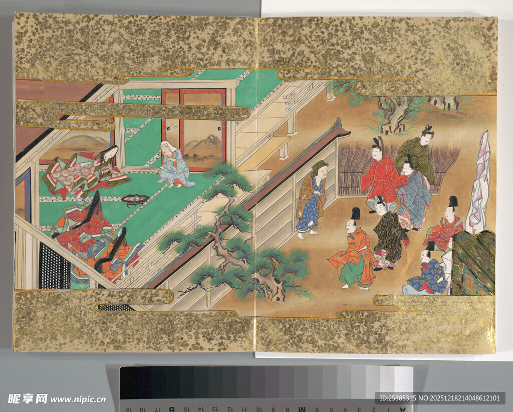 古代庭院生活场景画作