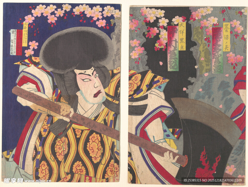 日本传统歌舞伎艺术画面