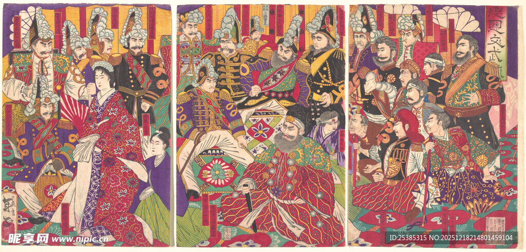 古代人物场景绘画作品