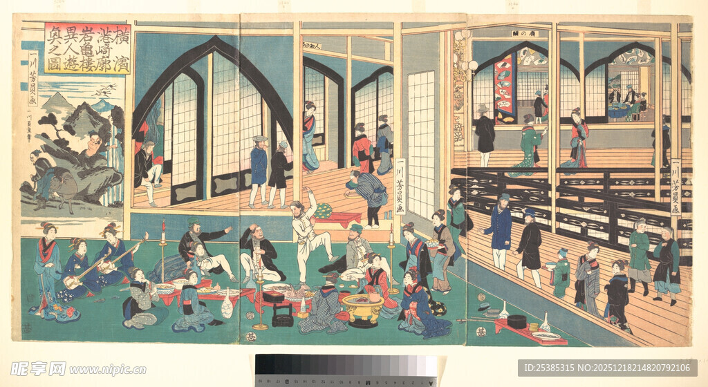 古代热闹市集场景图