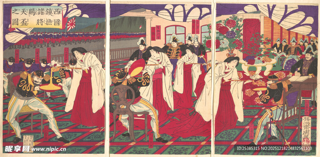 复古街头时尚人群画面