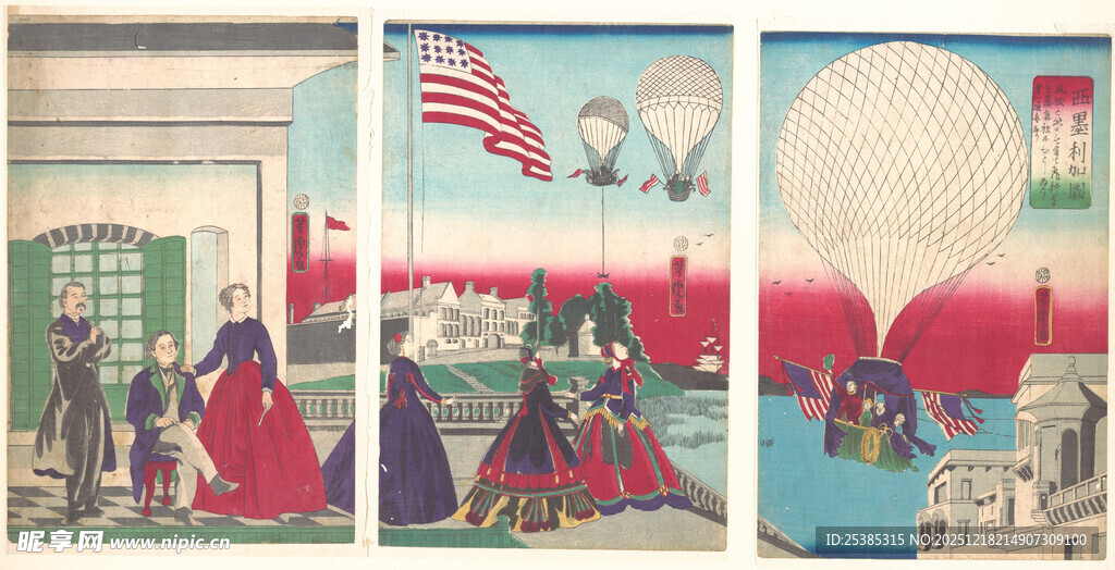 复古风格艺术插画作品