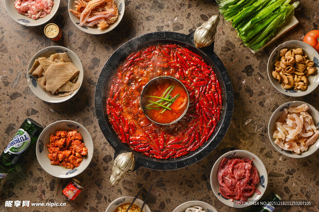 丰盛火锅食材